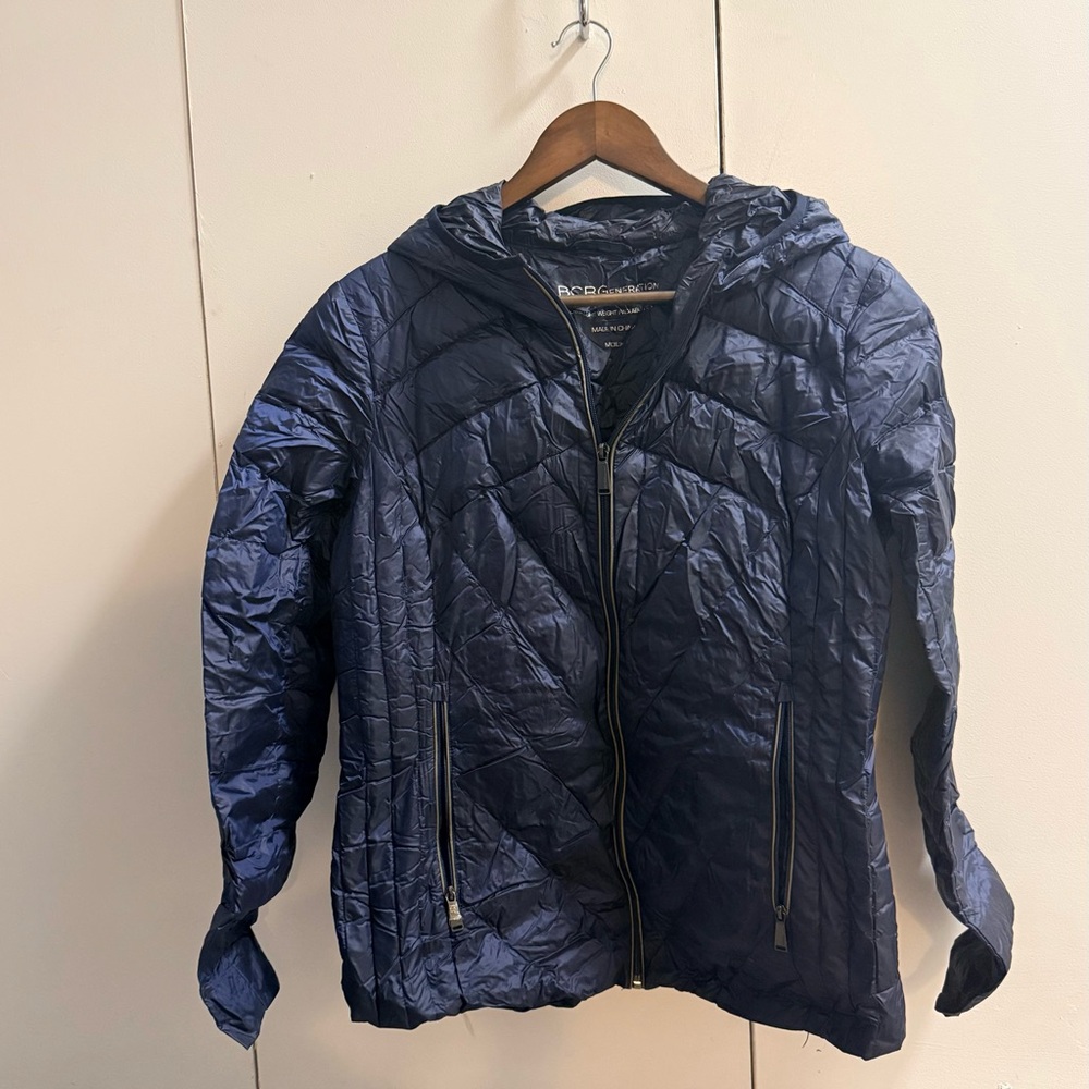 Bcbgeneration Navy Quilted Jacket - image 1
